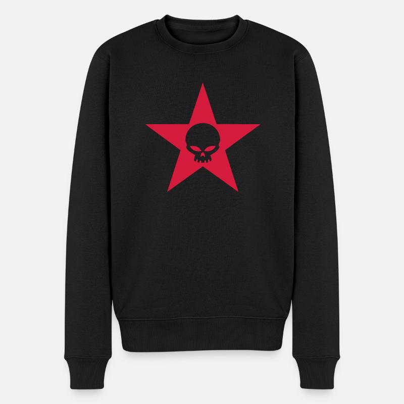 star skull vector - Pull Premium bio Homme - noir