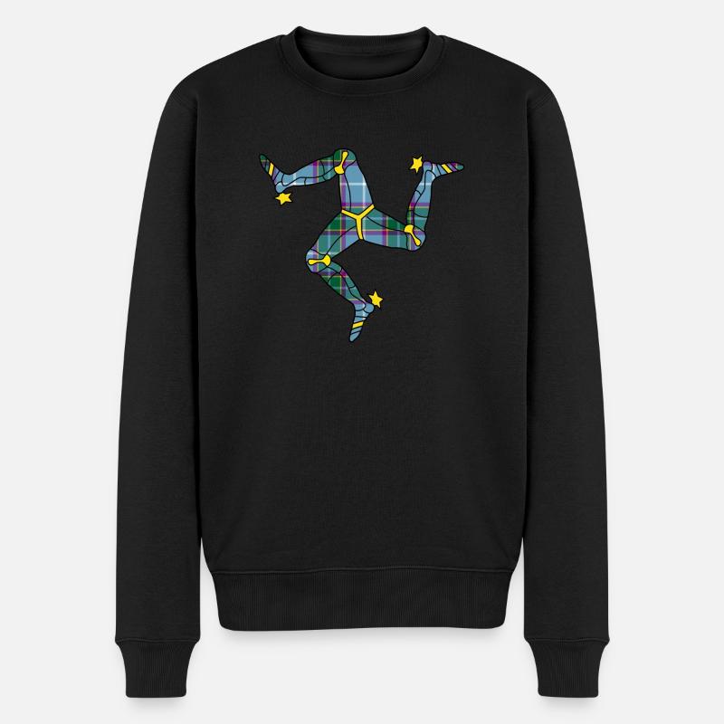 Tartan Triskelion - Männer Premium Bio Pullover - Schwarz