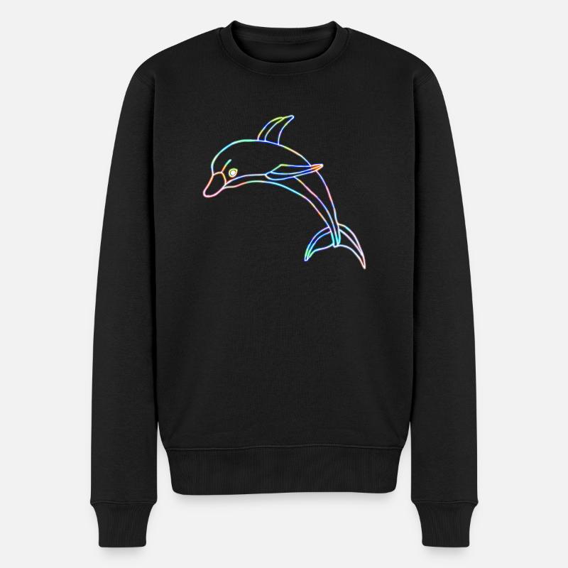 Delfin - Männer Premium Bio Pullover - Schwarz