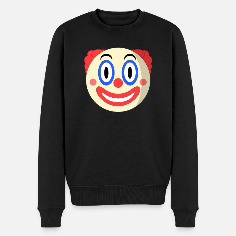 Clown Clown Emoji Gesicht - Männer Premium Bio Pullover - Schwarz