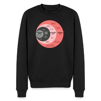 Comfort Zone - Grow! - Männer Premium Bio Pullover - Schwarz - Vorne - Nico (187cm)