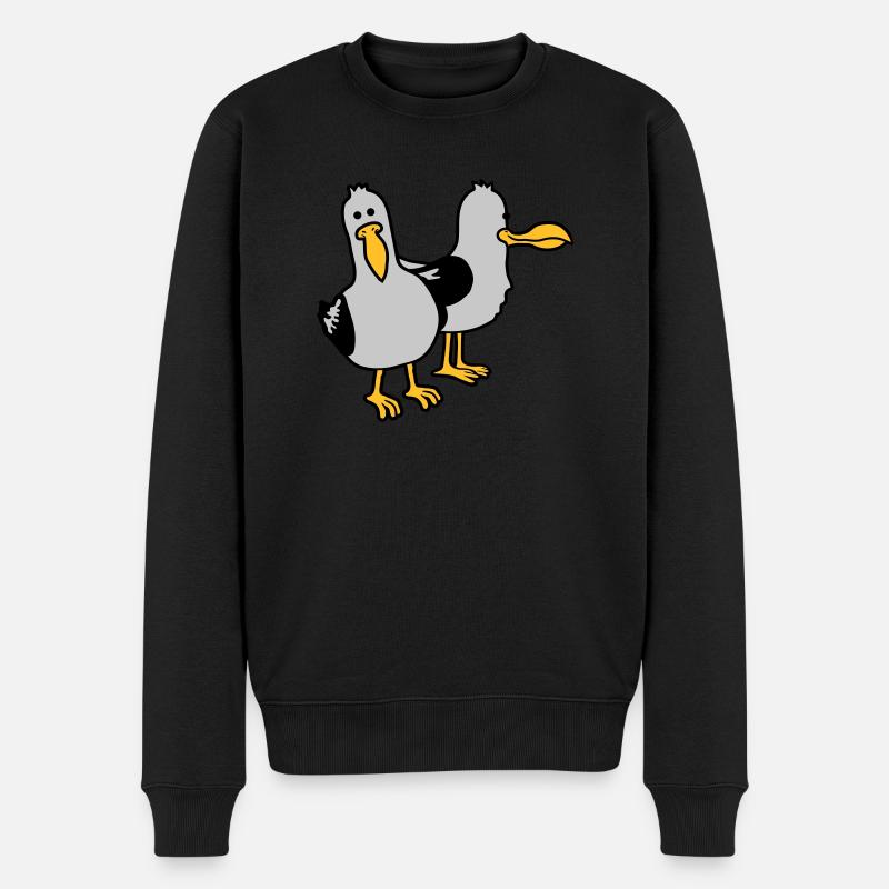 Gang 2 drôles de mouettes - Pull Premium bio Homme - noir
