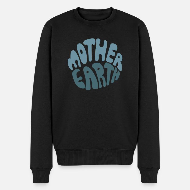 Mother Earth - Männer Premium Bio Pullover - Schwarz