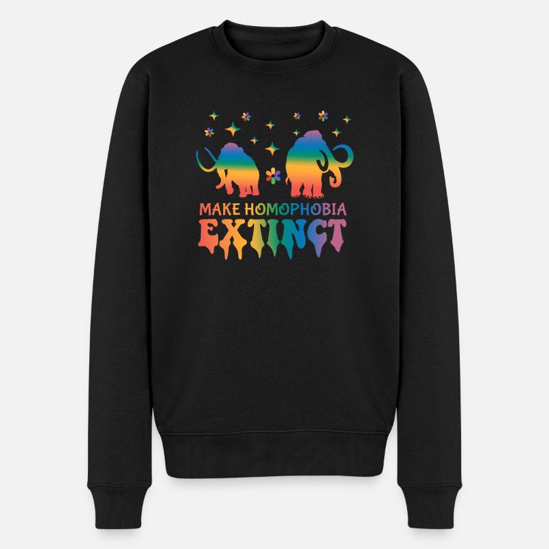 Make Homophobia Extinct - Männer Premium Bio Pullover - Schwarz