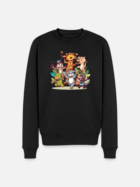 Animals in madness n°2 - Men's Premium Organic Jumper - black