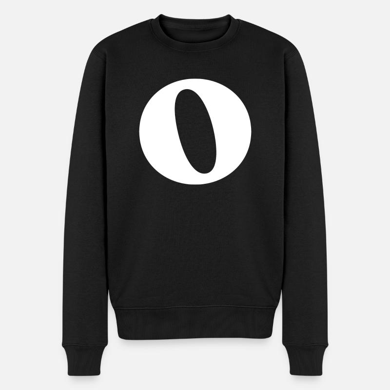 Buchstabe o - Männer Premium Bio Pullover - Schwarz