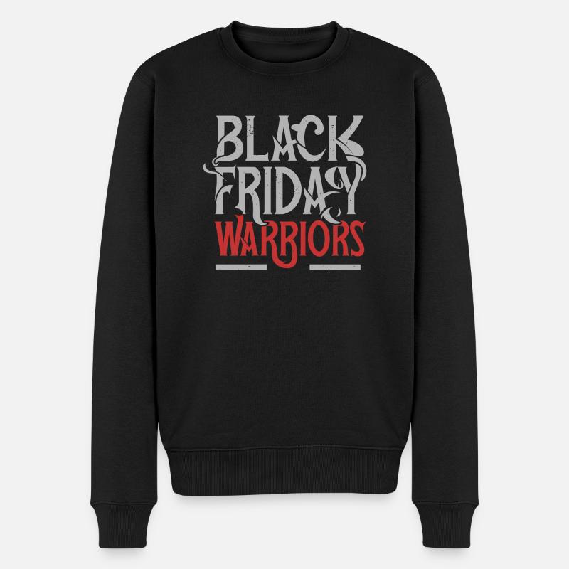 Black Friday Krieger - Männer Premium Bio Pullover - Schwarz