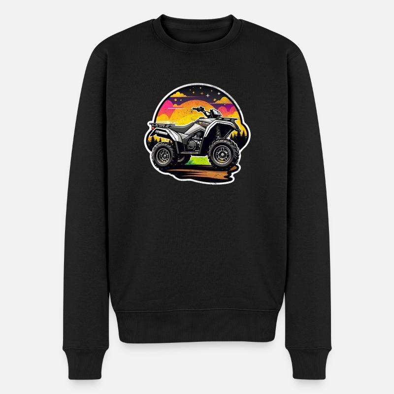 Quad & Offroad - Männer Premium Bio Pullover - Schwarz