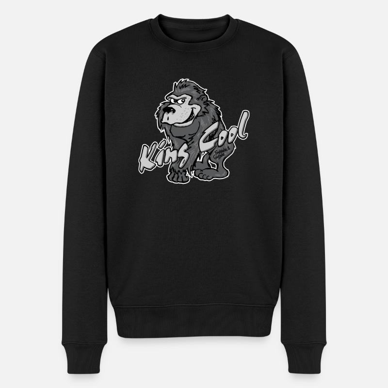 Gorilla King Cool - Men's Premium Organic Jumper - black