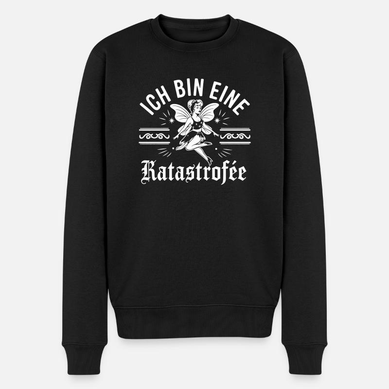 Ich bin eine Katastrophe - Men's Premium Organic Jumper - black