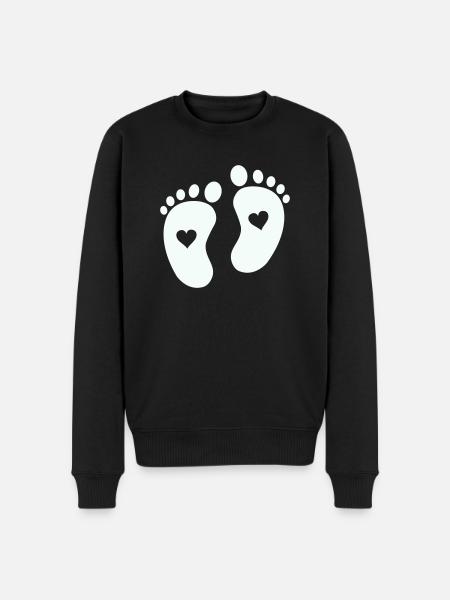 Baby feet - Men's Premium Organic Jumper - black