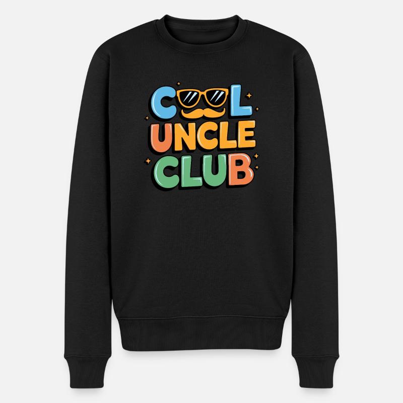 Cooler Onkel Club - Männer Premium Bio Pullover - Schwarz