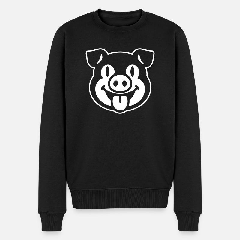 Tête de porcelet - Pull Premium bio Homme - noir