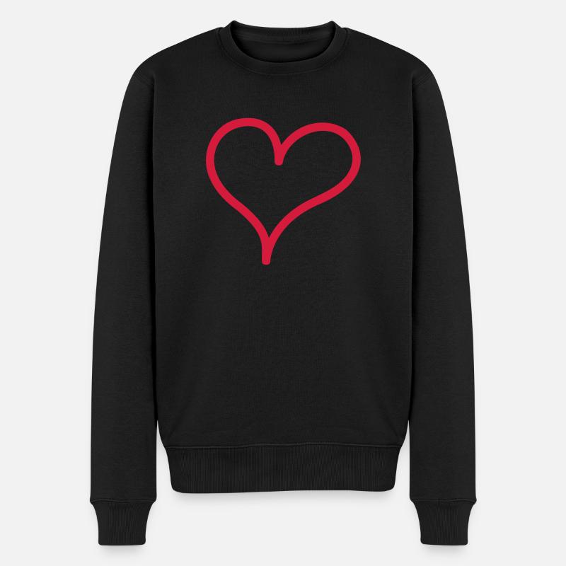 Love u! - Männer Premium Bio Pullover - Schwarz