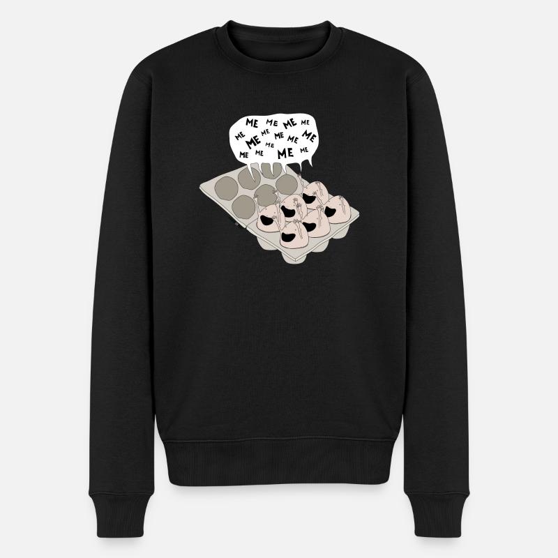 oeufs - Pull Premium bio Homme - noir