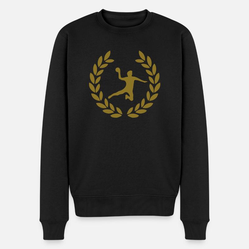 handball deluxe - Männer Premium Bio Pullover - Schwarz