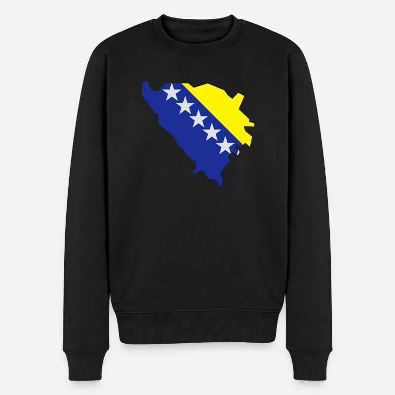 Bosnien Herzegowina - Männer Premium Bio Pullover - Schwarz