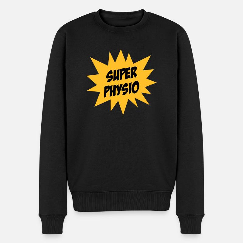 Super Physio - Männer Premium Bio Pullover - Schwarz