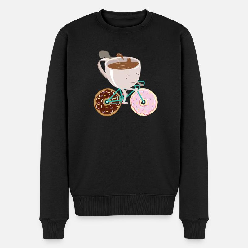 Donut Coffee Bicycle - Pull Premium bio Homme - noir