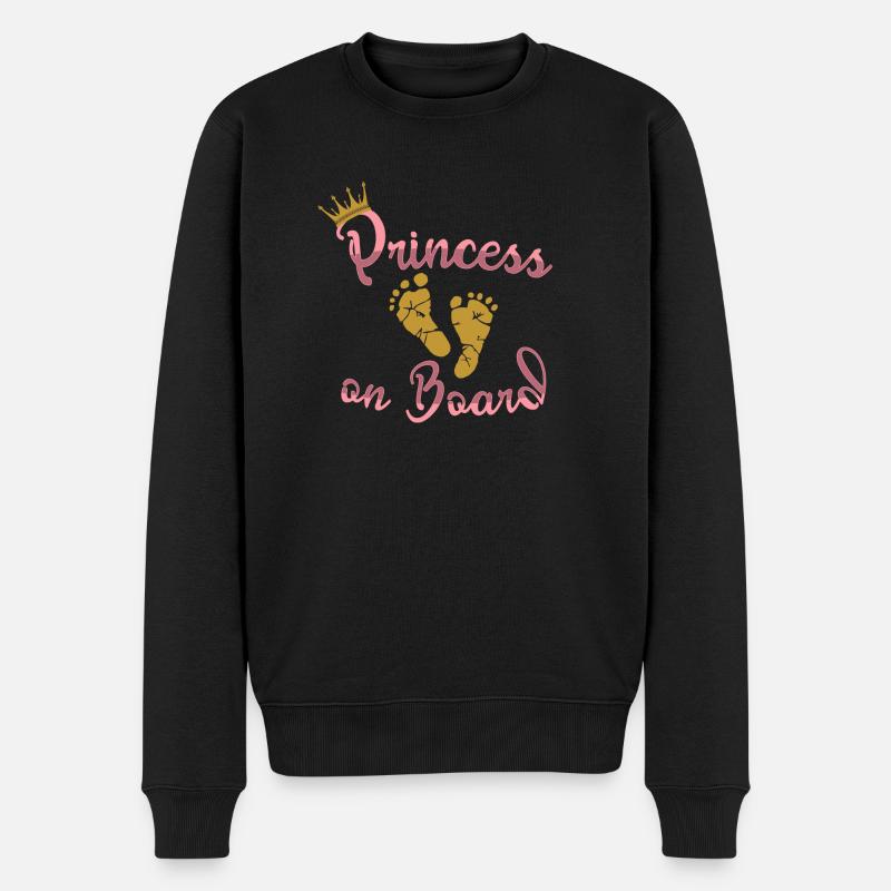 Princesse à bord bébé grossesse enceinte - Pull Premium bio Homme - noir