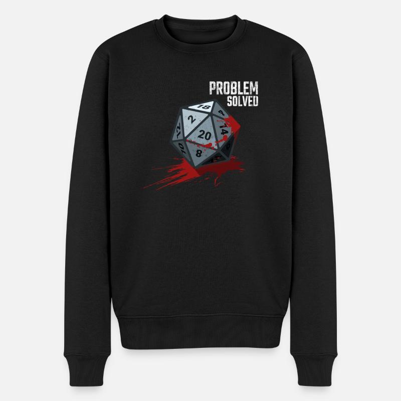 D20 Cube - Problème résolu - Pull Premium bio Homme - noir
