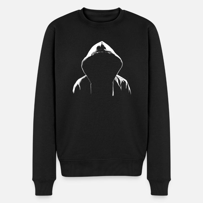 Hoodie Hacker Style - Männer Premium Bio Pullover - Schwarz