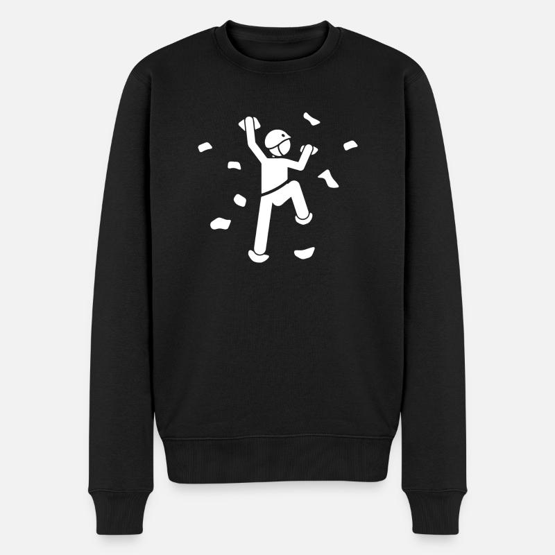 Escalade de bloc - Pull Premium bio Homme - noir