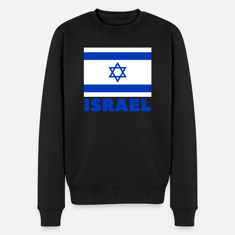 Israel - Männer Premium Bio Pullover - Schwarz
