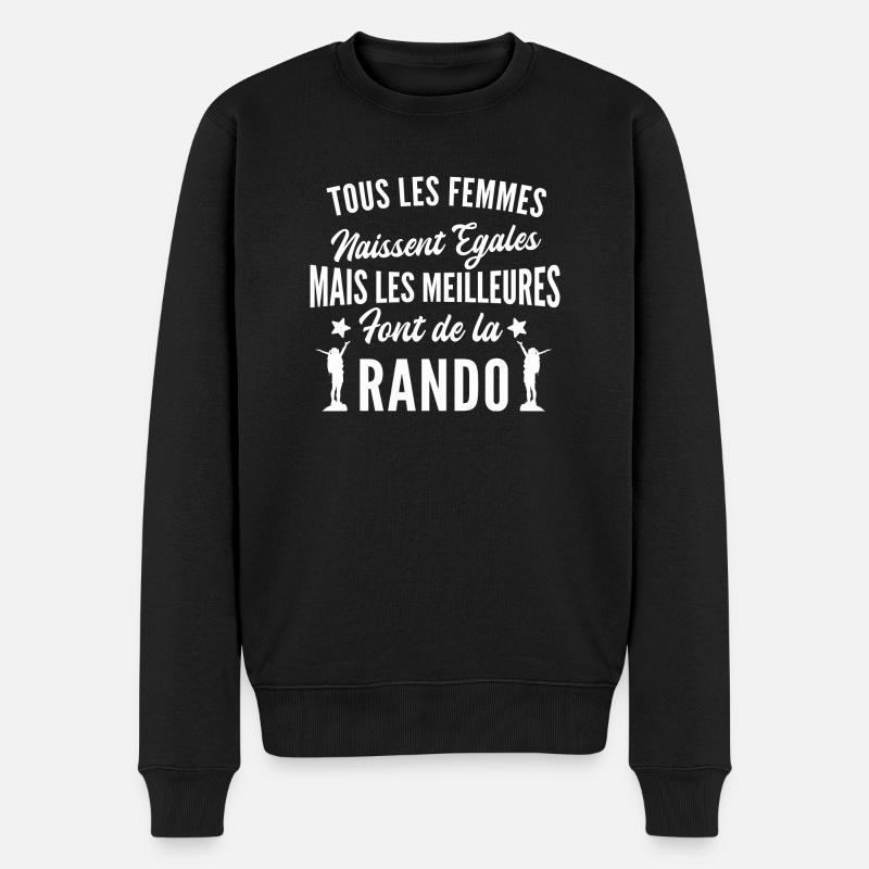 femme et randonnée / humour randonneuse - Pull Premium bio Homme - noir
