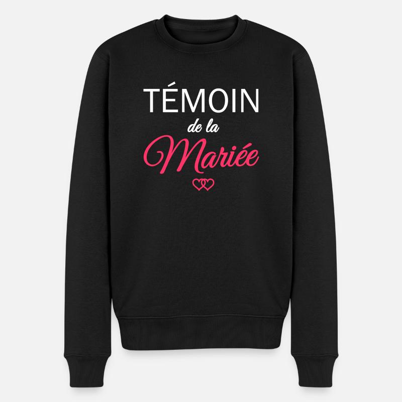 témoin de la mariée - Pull Premium bio Homme - noir