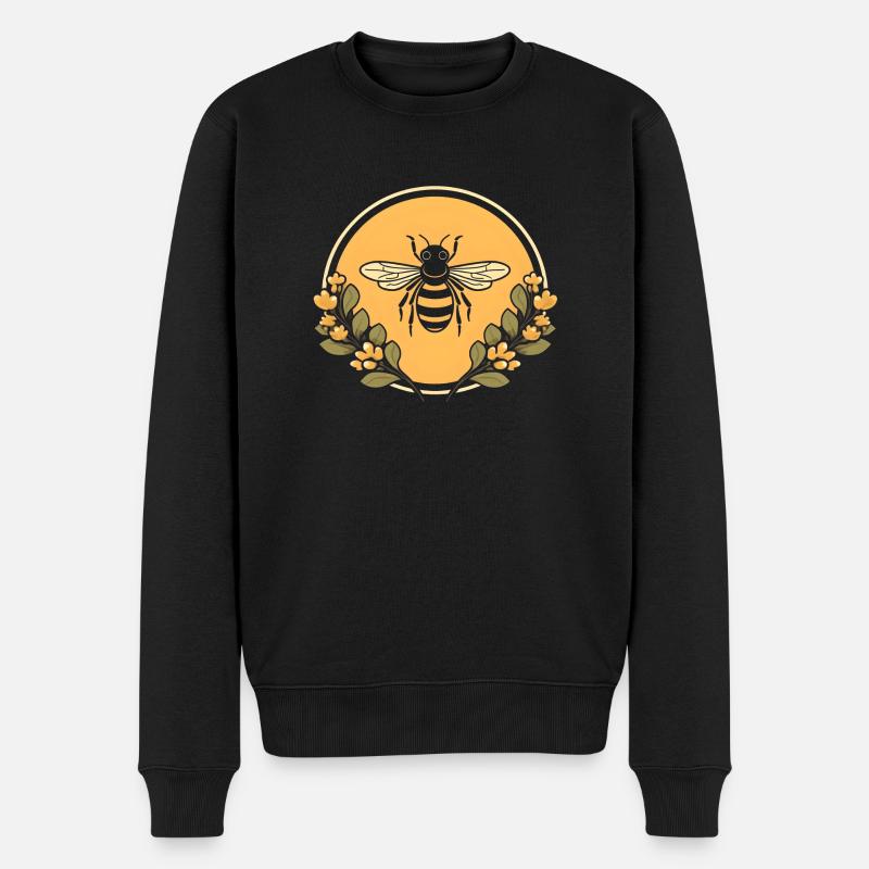 Imker Honig Biene - Männer Premium Bio Pullover - Schwarz