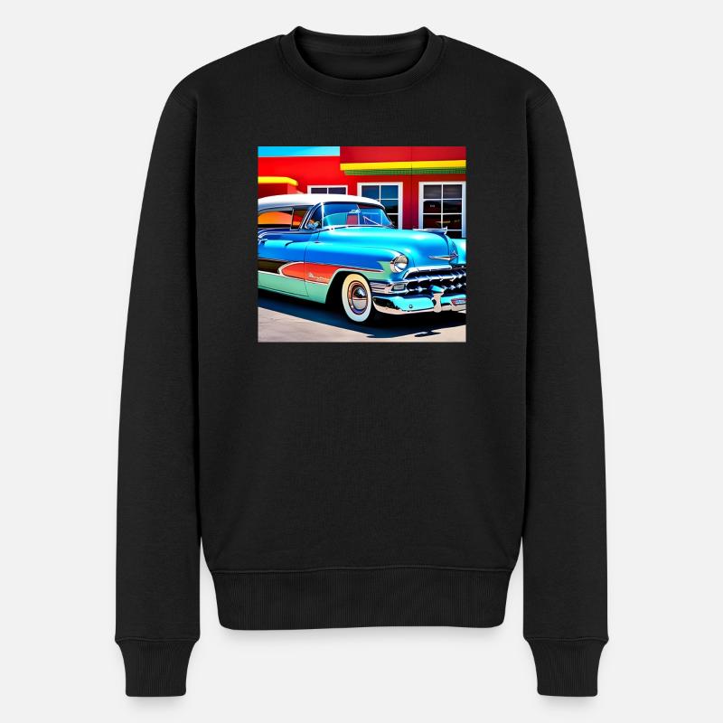 C01 - Männer Premium Bio Pullover - Schwarz