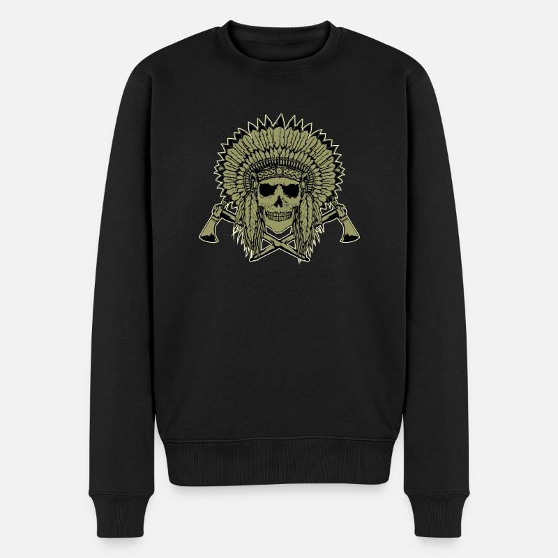 Tomahawk amérindien - Pull Premium bio Homme - noir