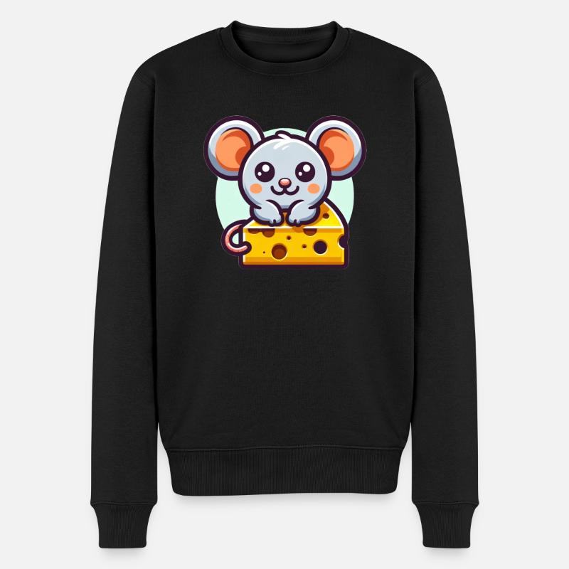 Souris au fromage - Pull Premium bio Homme - noir