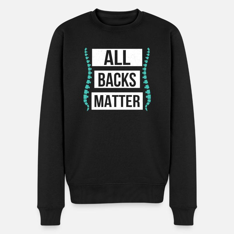 All Backs Matter Chiropraticien Physiothérapeute - Pull Premium bio Homme - noir