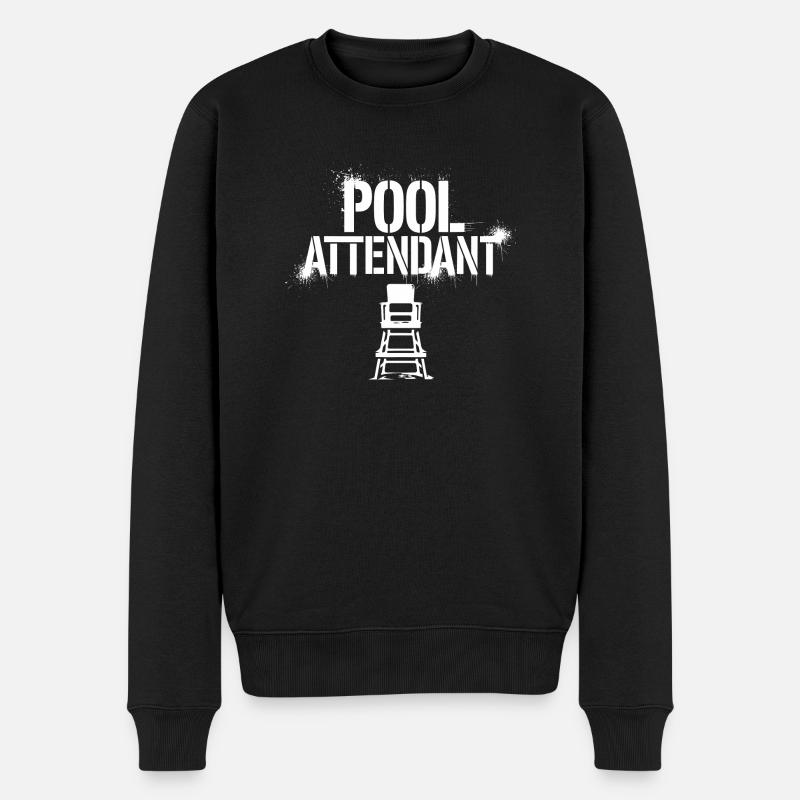 Rettungsschwimmer-Feeling - Männer Premium Bio Pullover - Schwarz