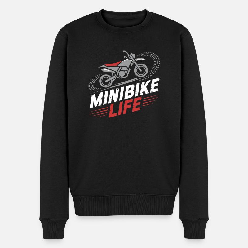 Für echte Minibike-Fans - Männer Premium Bio Pullover - Schwarz
