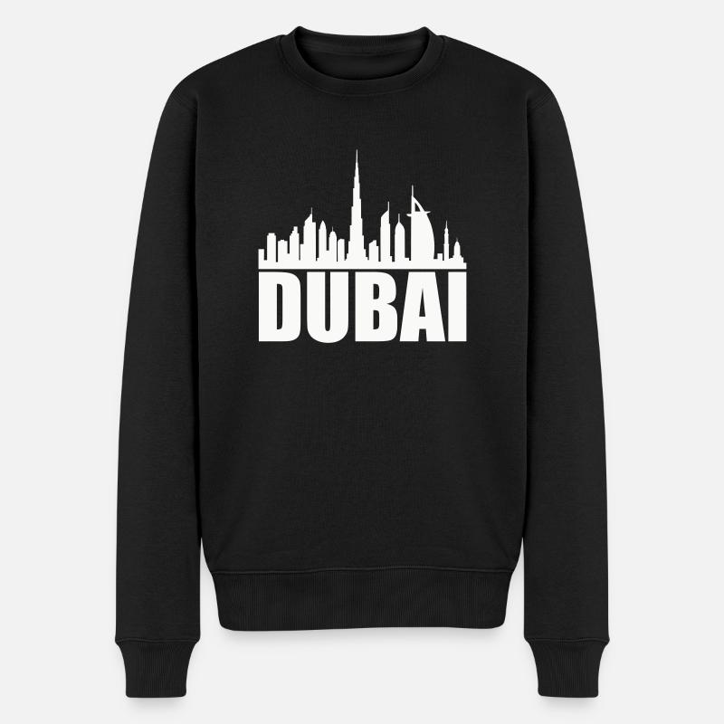 dubai skyline 1 - Männer Premium Bio Pullover - Schwarz