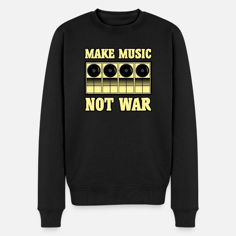 Macht Musik - Männer Premium Bio Pullover - Schwarz