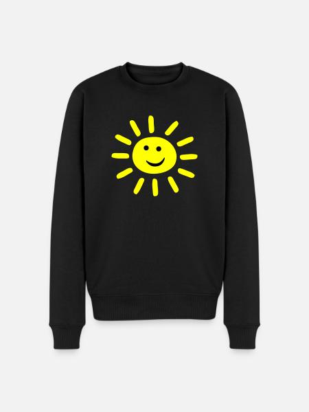 Smiley Summer Sun - Men's Premium Organic Jumper - black