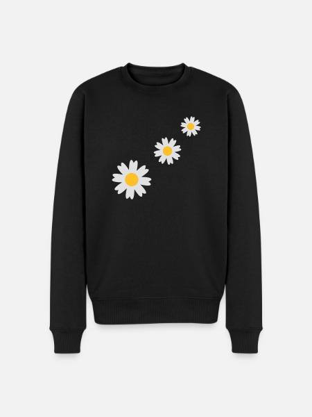3_flowers - Men's Premium Organic Jumper - black