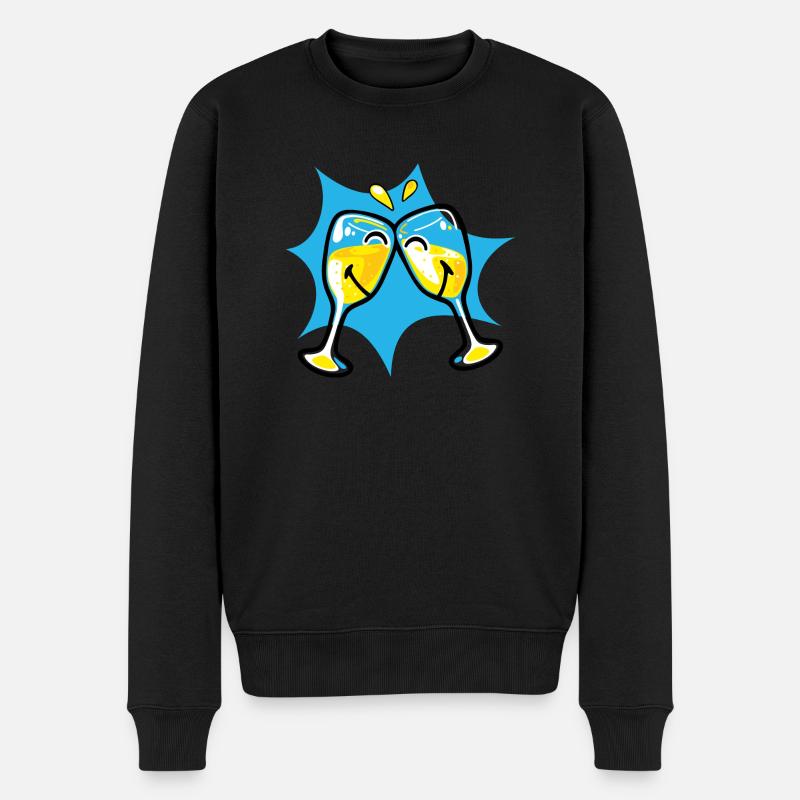 Smiley New Year Ching - Pull Premium bio Homme - noir