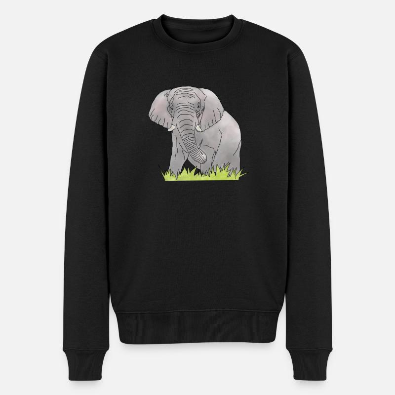 Éléphant - Pull Premium bio Homme - noir