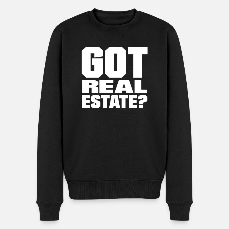 Haben Sie Immobilien? - Männer Premium Bio Pullover - Schwarz