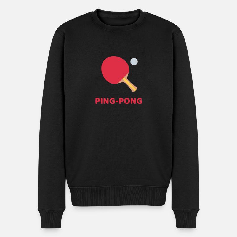 Ping pong - Männer Premium Bio Pullover - Schwarz