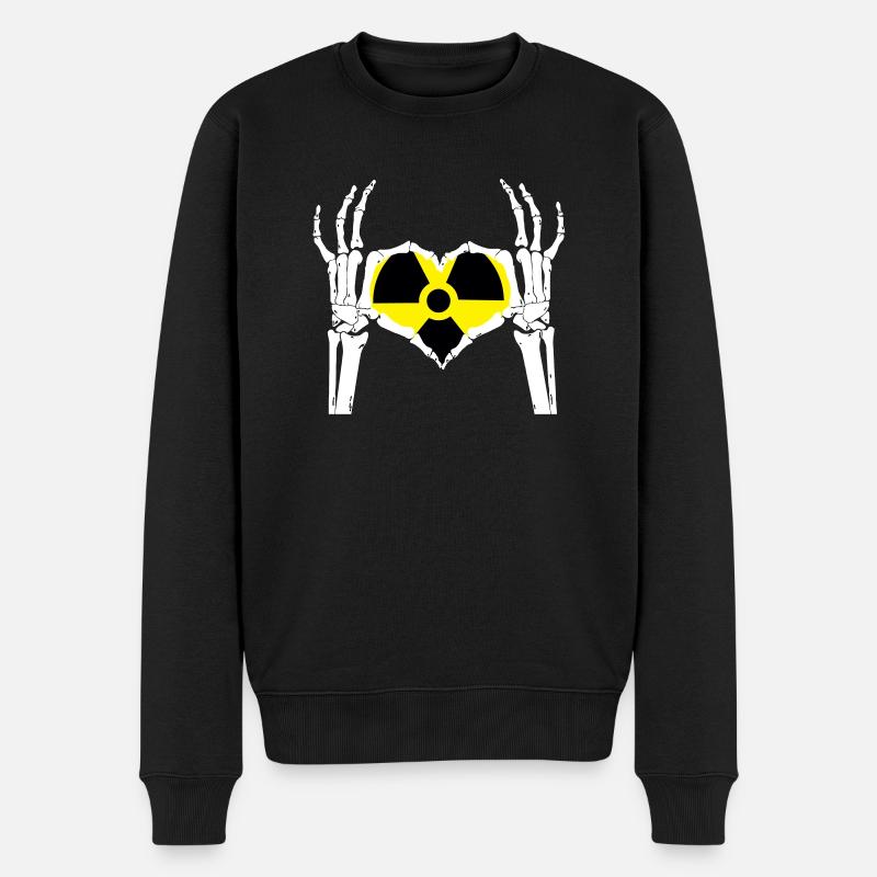 RADIOLOGY LOVE - Männer Premium Bio Pullover - Schwarz