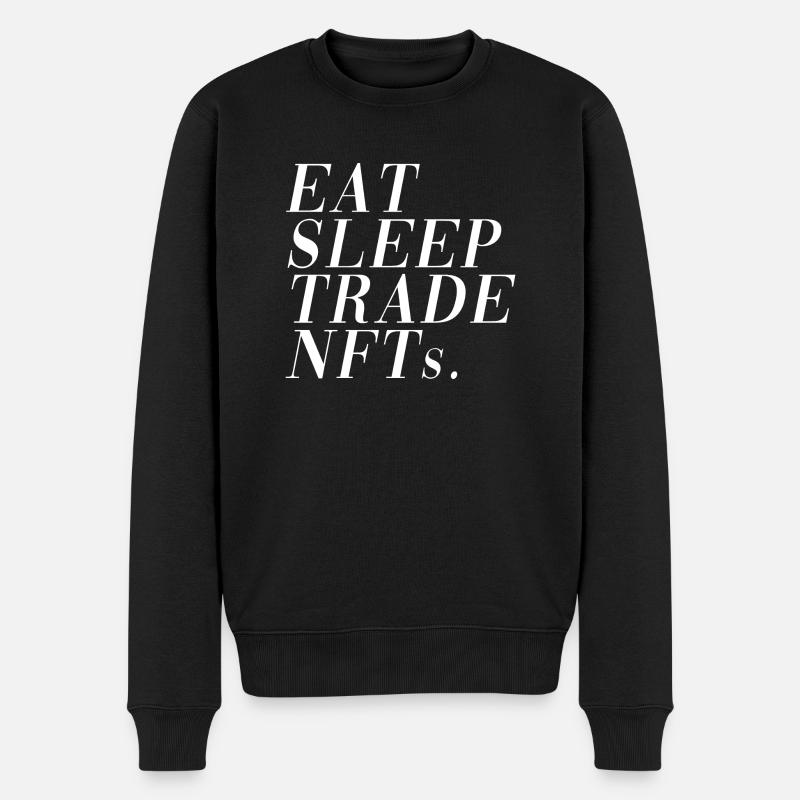 NFT Eat Sleep Trade - Pull Premium bio Homme - noir