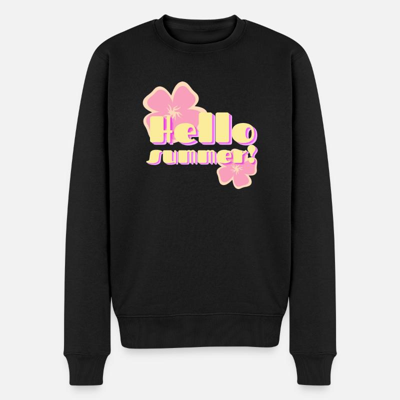 HALLO Sommer! - Männer Premium Bio Pullover - Schwarz