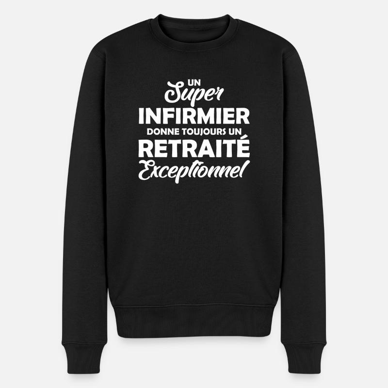 super infirmier - retraité exceptionnel - Pull Premium bio Homme - noir