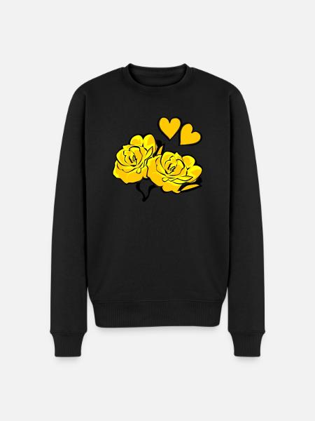 Roses - Men's Premium Organic Jumper - black